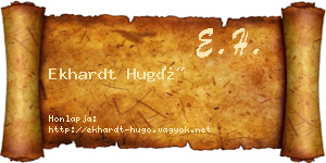 Ekhardt Hugó névjegykártya